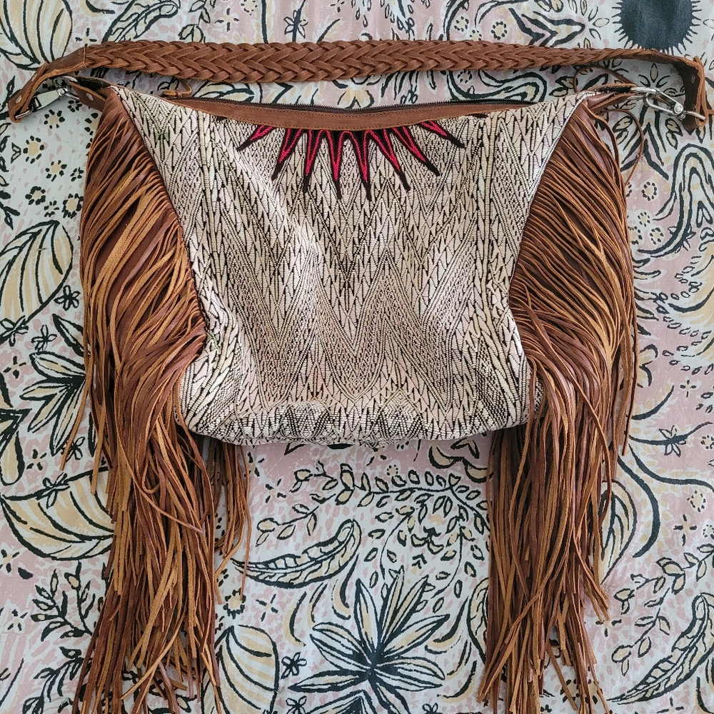 Marias Artisan Vintage Hupil Fringe Bag